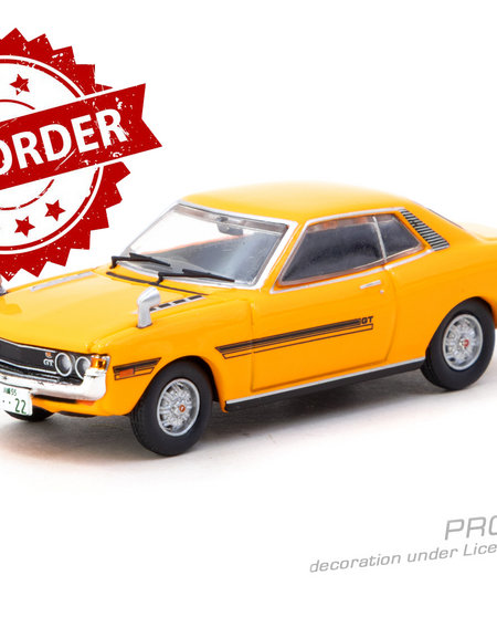 (Pre-order) Tarmac Works 1/64 Toyota Celica 1600GT TA22 Orange Diecast Model Car