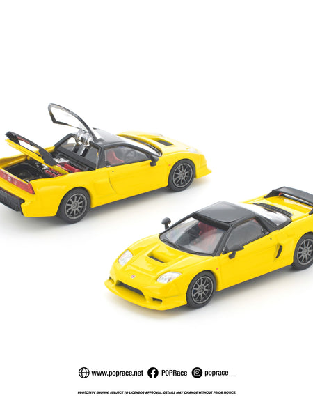 POPRACE 1/64 HONDA NSX-R YELLOW Diecast Model Car