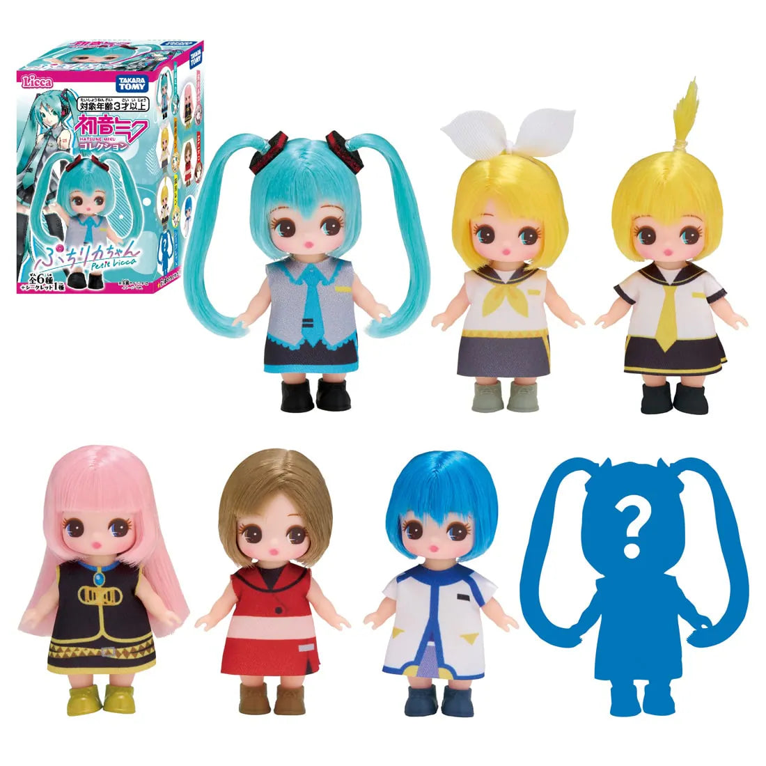 Takara Tomy Petit Licca-chan Licca Hatsune Miku Collection Dolls (Full set of 6)