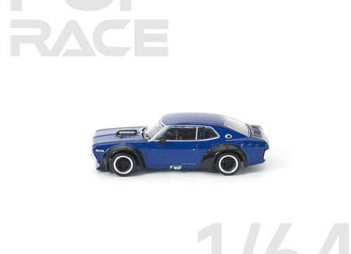 Load image into Gallery viewer, (Pre-order) POP RACE 1/64 LAUREL C130 BLUE Diecast Model Car #PR640320
