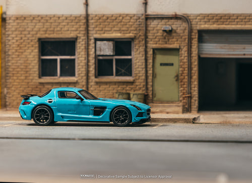 Load image into Gallery viewer, (Pre-order)Tarmac Works 1/64 Mercedes-Benz SLS AMG Coupé Black Series Matte Blue
