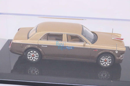 Xcartoys 1/64 Die-cast Model Car -  China ongqi L Series (L5, Beige & Black)