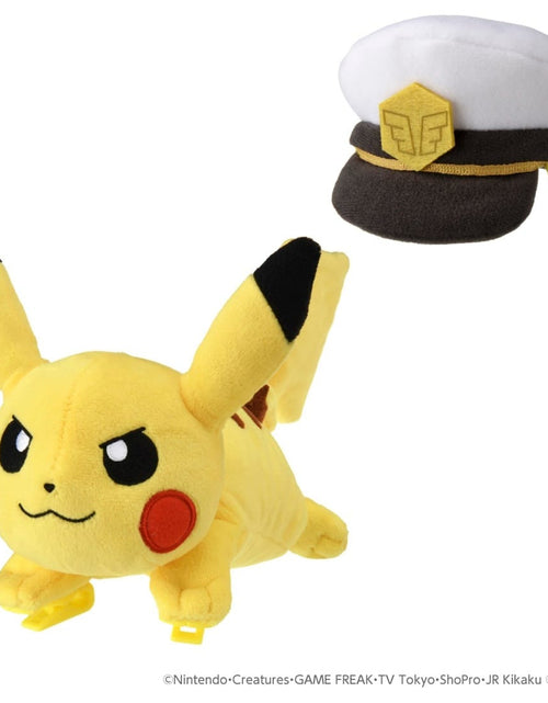 Load image into Gallery viewer, Takara Tomy Pokemon Soft Plush Toy Captain Pikachu on Shoulder
