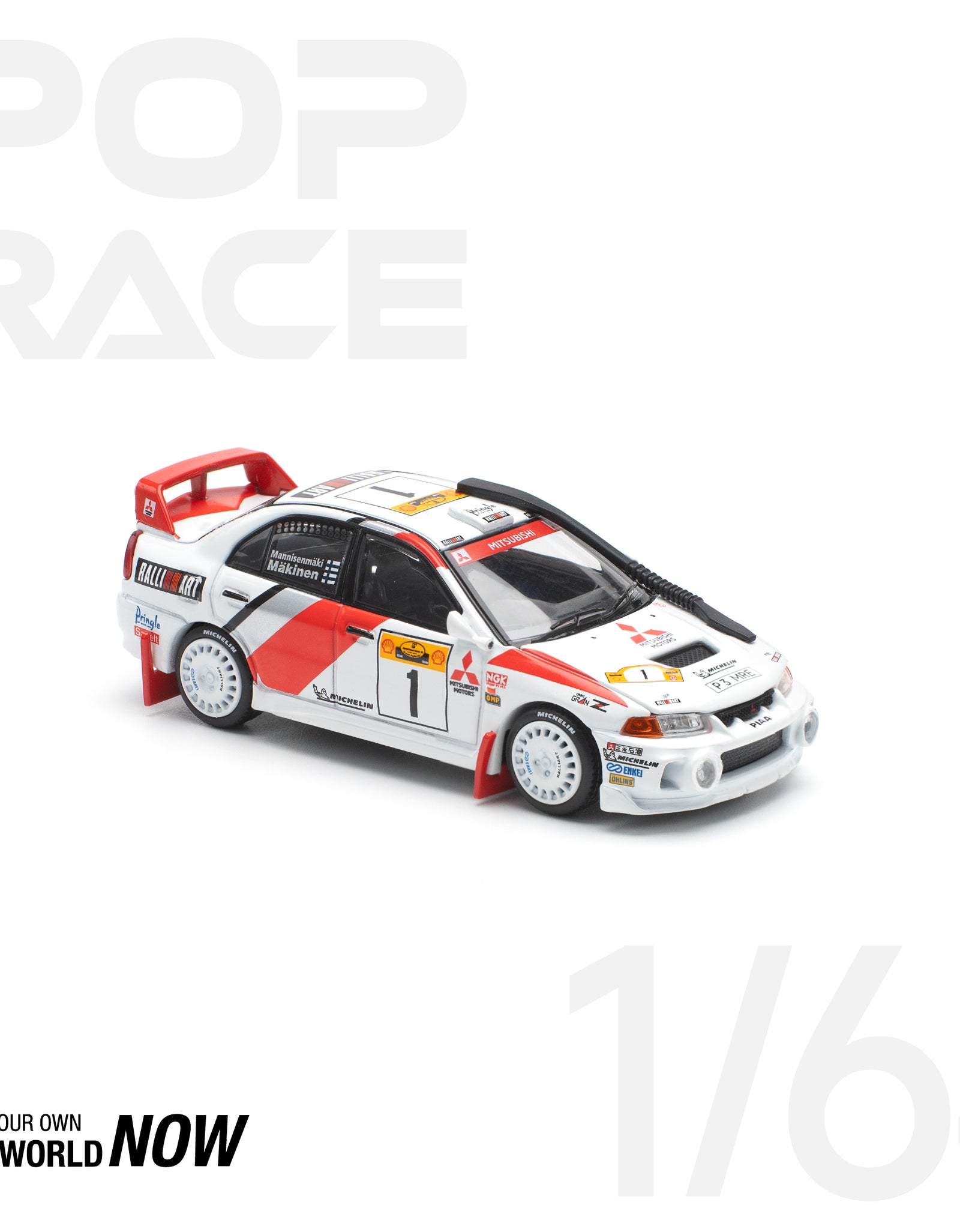 POPRACE 1/64 MITSUBISHI LANCER EVOLUTION IV SAFARI RALLY KENYA 1998