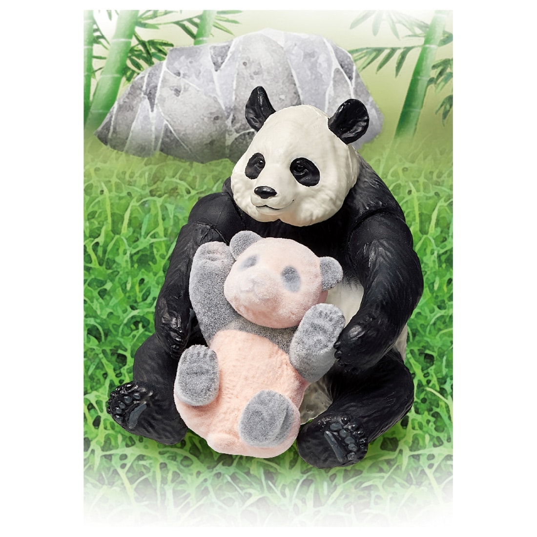 Takara Tomy Ania AL-27 Giant Panda Parent and Child Animal Figure