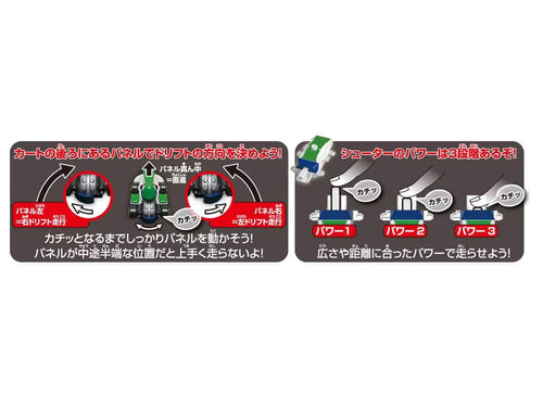 Load image into Gallery viewer, Takara Tomy Drift Tomica Mario Kart Drift Starter Set Luigi &amp; Standard Kart
