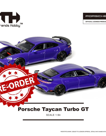 (Pre-order) Trends Hobby Diecast 1/64 Porsche Taycan Turbo GT (Purple) #241087A