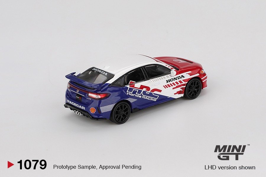 MINI GT #1079 Honda Civic TYPE R 2024 Pace Car HRC Diecast Model Car
