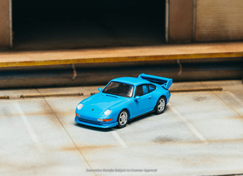 Load image into Gallery viewer, (Pre-order) Tarmac Works 1/64 Porsche 911 993 Cup Riviera blue Diecast Model Car
