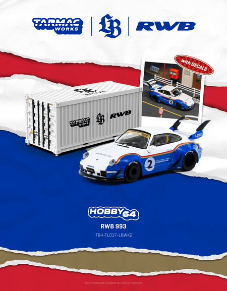 Tarmac Works 1/64 RWB 993 Liberty Walk with Container Display Box