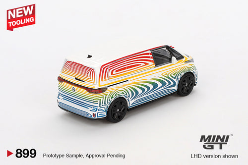 Load image into Gallery viewer, Mini GT #899 Volkswagen ID. Buzz  Prototype &quot;Rainbow&quot; RHD Model Car
