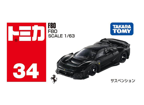 Load image into Gallery viewer, Takara Tomy Tomica No.34 1/63 Ferrari F80 Mini Diecast Toy Car
