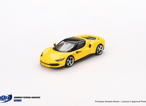 Load image into Gallery viewer, BBR 1/64 Ferrari 296 GTB Giallo Modena Diecast Model Car
