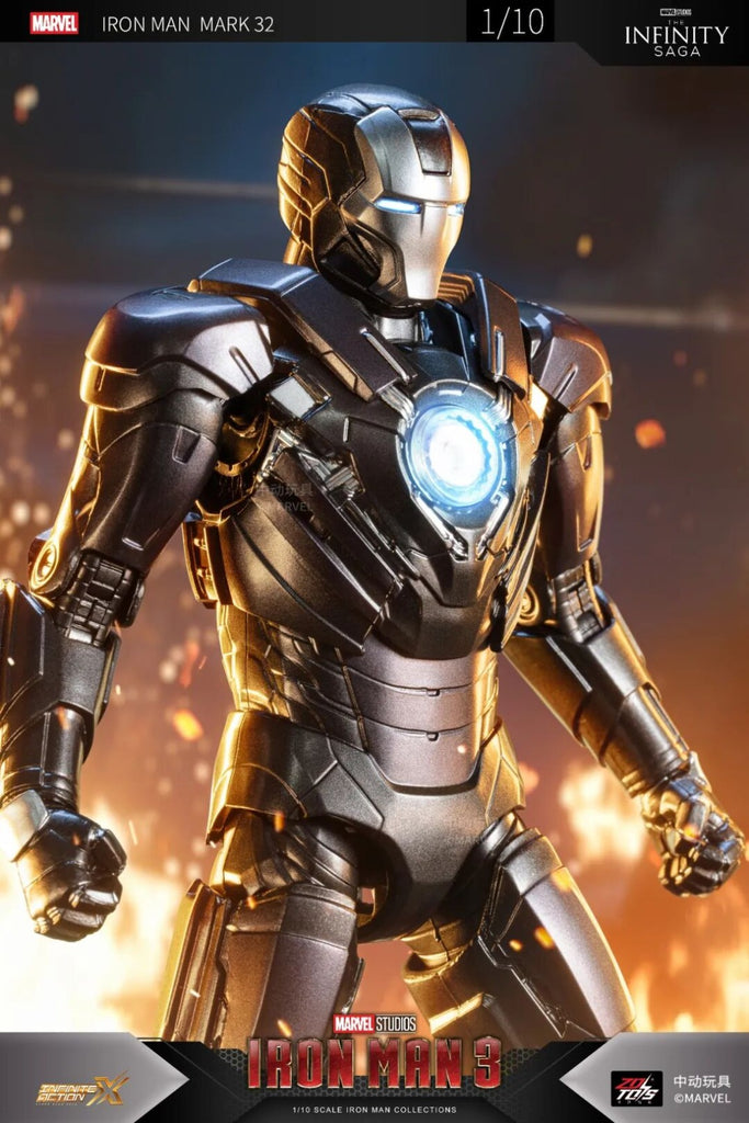 ZD Toys Marvel Iron Man 3 1/10 Iron Man MK32 Action Figure