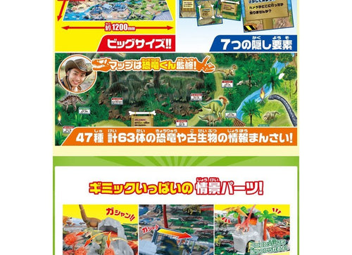 Load image into Gallery viewer, Takara Tomy ANIA Set Big Dinosaur Wild Park Map Playset Toy with 2 Figures
