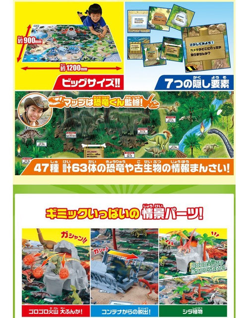 Load image into Gallery viewer, Takara Tomy ANIA Set Big Dinosaur Wild Park Map Playset Toy with 2 Figures
