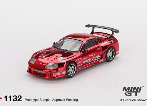 Load image into Gallery viewer, Mini GT #1032 Toyota Supra (A80) Top Secret GT-300 Red Chrome LHD

