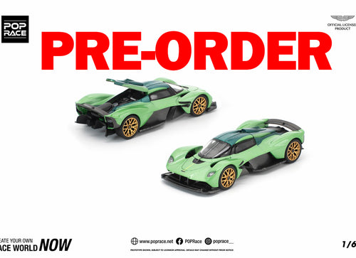 Load image into Gallery viewer, (Pre-order) POPRACE 1/64 ASTON MARTIN VALKYRIE IRIDESCENT EMERALD Model Car
