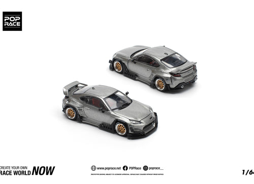 Load image into Gallery viewer, POPRACE 1/64 PANDEM GR86 - SILVER (NEW TOOLING) Model Car
