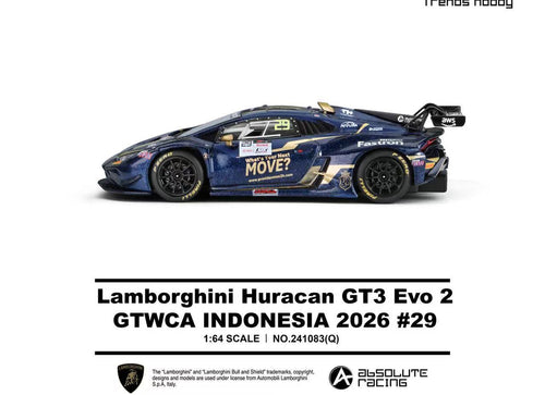 Load image into Gallery viewer, (Pre-order) Trends Hobby 1/64 - #241083(Q) Lamborghini Huracan GT3 EVO2 - GTWCA
