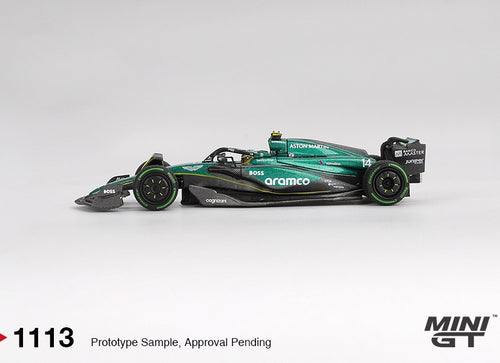 Load image into Gallery viewer, MINI GT #1113 Aston Martin AMR24 #14 Fernando Alonso 2024 F1 2024 GP
