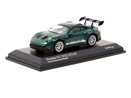 Load image into Gallery viewer, MINICHAMPS x Tarmac Works 1/64 Porsche 911 (992) GT3 RS Porsche Racing Green
