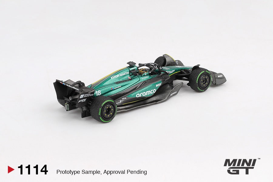 MINI GT #1114 Aston Martin AMR24 #18 Lance Stroll  2024 F1 2024 CAGP