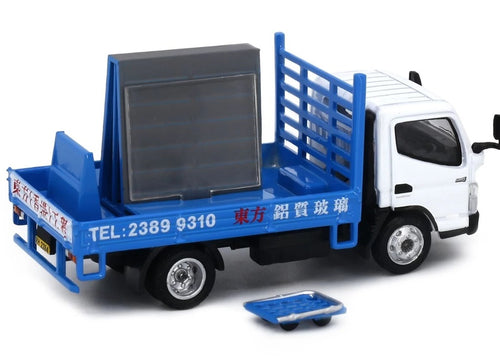 Load image into Gallery viewer, Tiny City Die-cast Model Car - #196 MITSUBISHI FUSO Canter Glass Transport Truck

