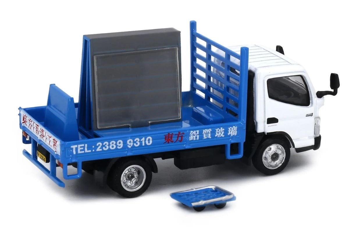 Tiny City Die-cast Model Car - #196 MITSUBISHI FUSO Canter Glass Transport Truck