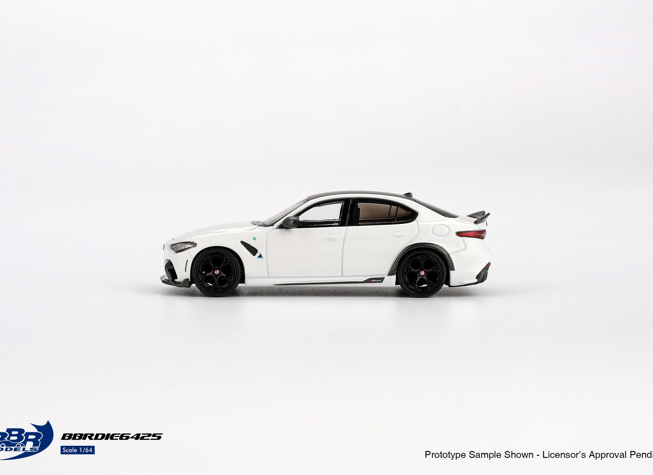 BBR 1:64 Alfa Romeo Giulia GTA  White Die-Cast Model Car
