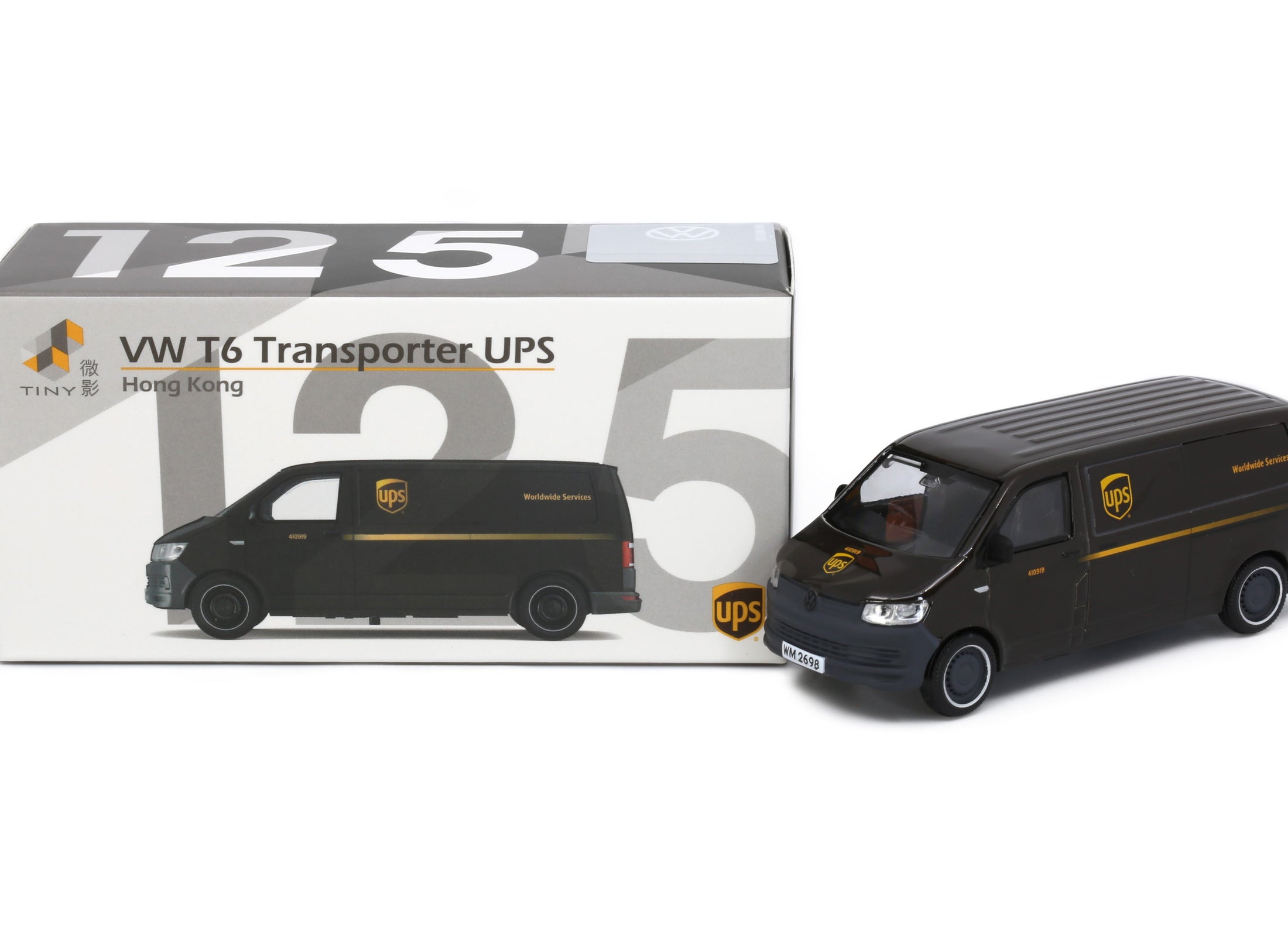 Tiny City 125 1/64 Die-cast Model Car - Volkswagen T6 Transporter UPS