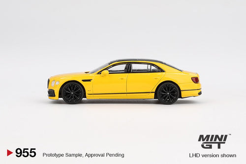 Load image into Gallery viewer, Mini GT #955 1/64 Bentley Flying Spur Monaco Yellow LHD Diecast Car
