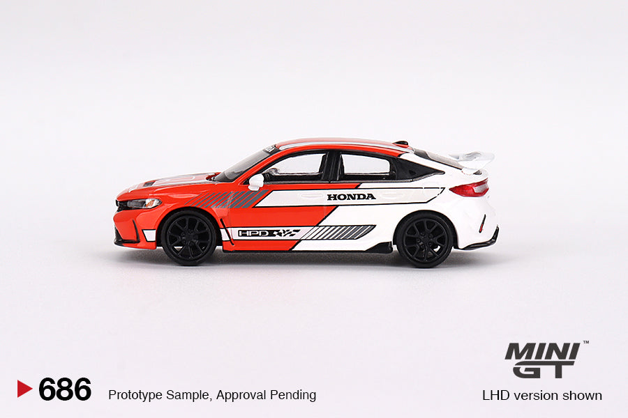 Mini GT #686 Honda Civic Type 2023 Pace Car Red Diecast Model Car