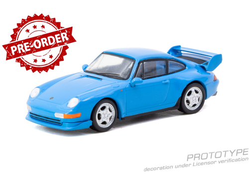 Load image into Gallery viewer, (Pre-order) Tarmac Works 1/64 Porsche 911 993 Cup Riviera blue Diecast Model Car
