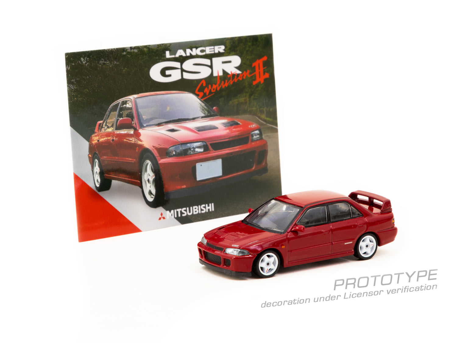 Tarmac Works 1/64 Mitsubishi Lancer GSR Evolution II Red Model Car