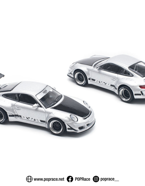 Load image into Gallery viewer, POPRACE 1/64 RWB 997 Silver Diecast Model Car
