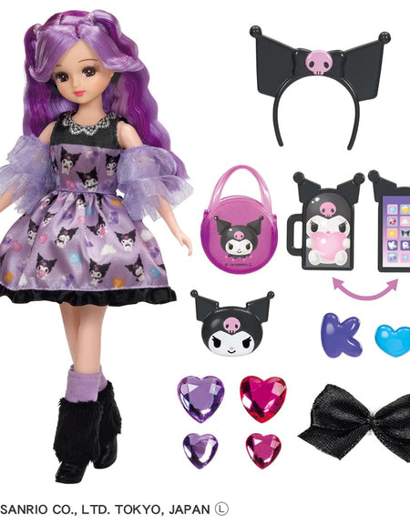 Takara Tomy Licca-chan Kuromi decorated Licca Doll Set