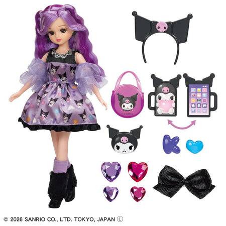 Takara Tomy Licca-chan Kuromi decorated Licca Doll Set