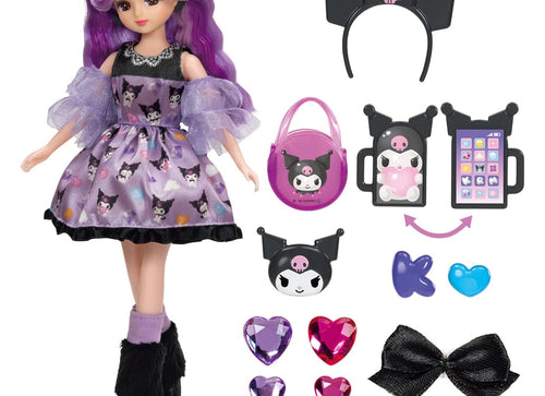 Load image into Gallery viewer, Takara Tomy Licca-chan Kuromi decorated Licca Doll Set

