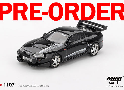 Load image into Gallery viewer, (Pre-order) MINI GT #1107 Toyota Supra VeilSide Combat V-II Black LHD Model Car
