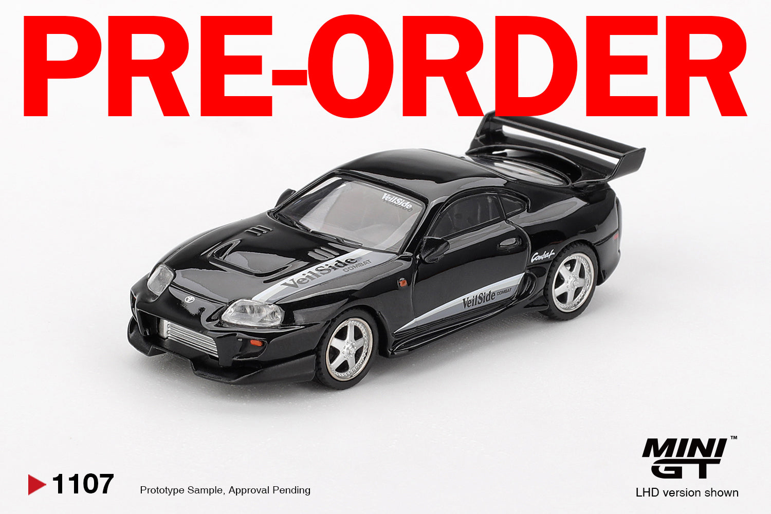 (Pre-order) MINI GT #1107 Toyota Supra VeilSide Combat V-II Black RHD Model Car
