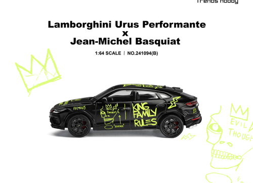 Load image into Gallery viewer, (Pre-order) Trends Hobby 1/64 Lamborghini Urus Performance &amp; Basquiat Black
