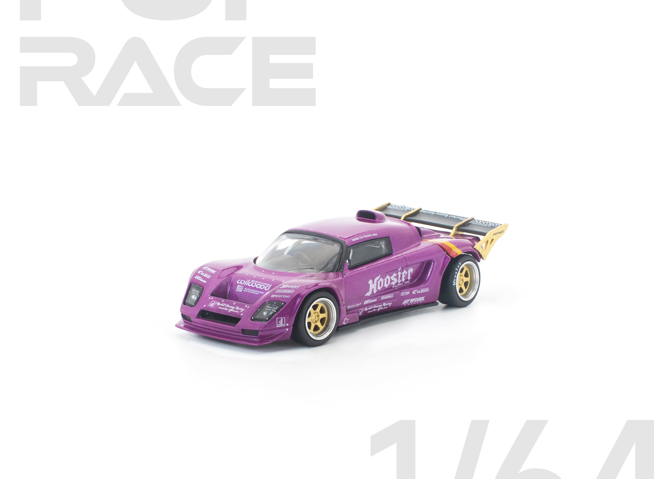 (Pre-order) POPRACE 1/64 PANDEM LOTUS ELISE PURPLE Model Car #PR640448