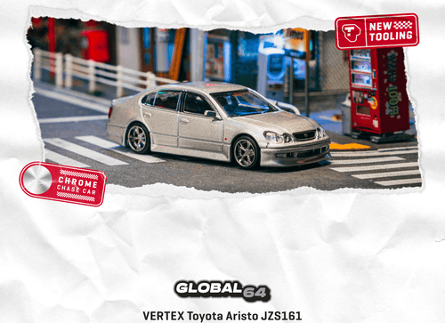 Load image into Gallery viewer, Tarmac Works 1/64 VERTEX Toyota Aristo JZS161 Silver Model Car
