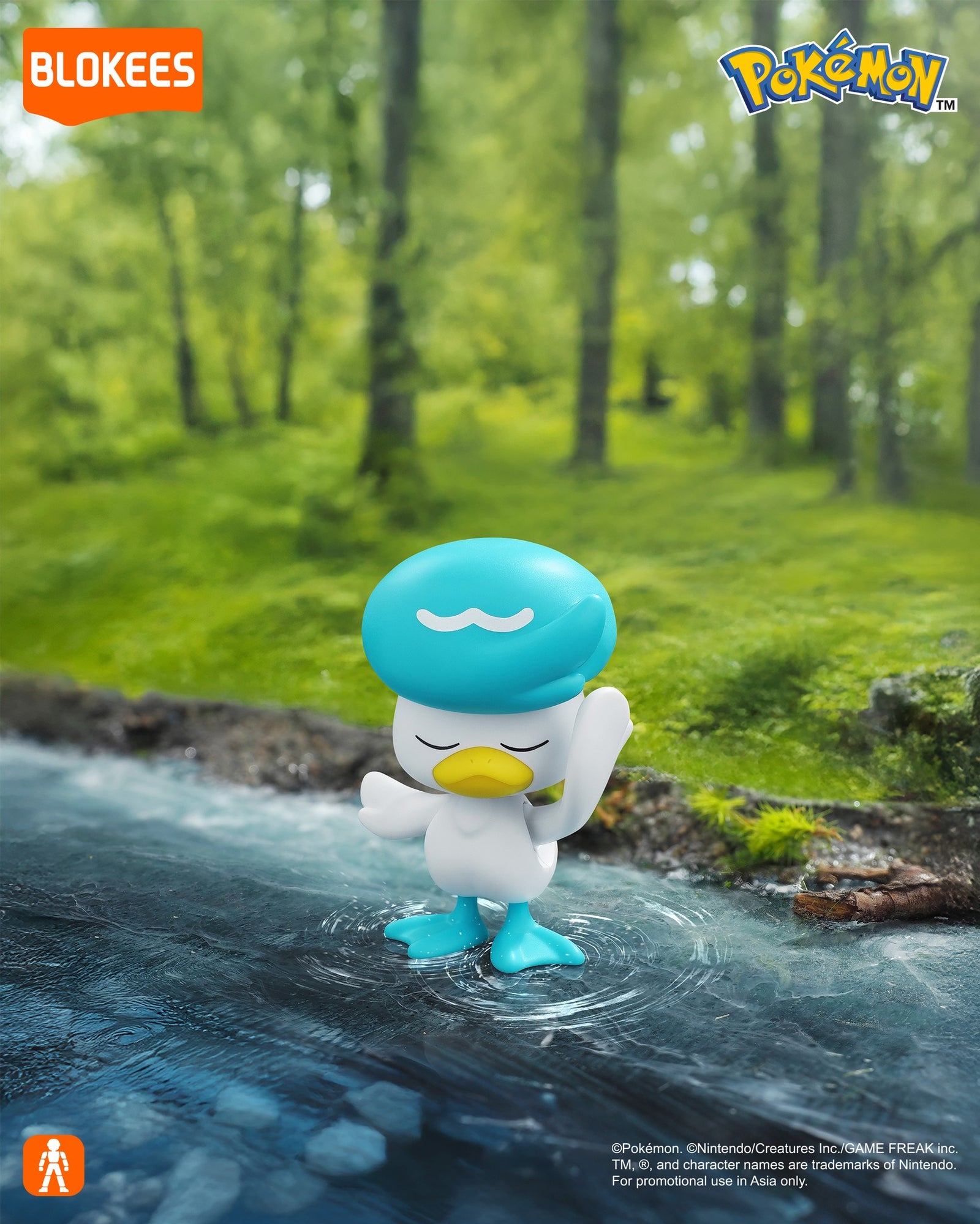 Blokees Pokemon Classic Version-S Fever Attack Series Mini Model Kit - Quaxly