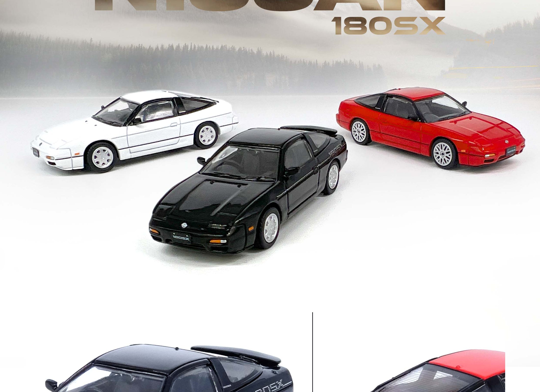 INNO64 MODEL 1/64 NISSAN 180SX Black Model Car