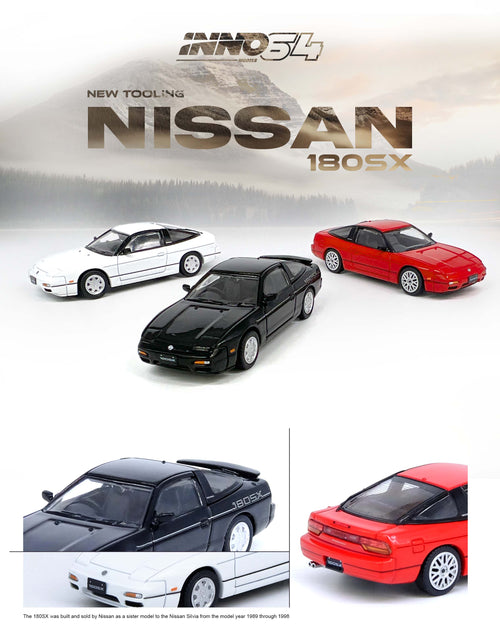 Load image into Gallery viewer, INNO64 MODEL 1/64 NISSAN 180SX Black Model Car
