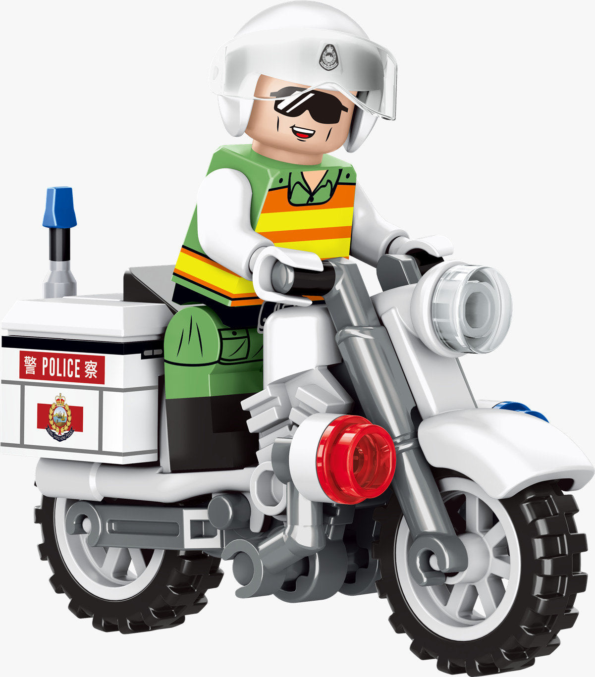 Royal Toys City Story RT74 Hong Kong Police Motorcycle 1980s Bricks (46pcs)