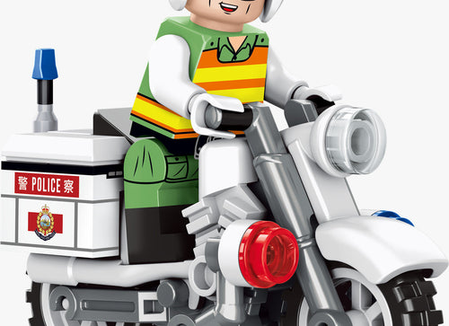 Load image into Gallery viewer, Royal Toys City Story RT74 Hong Kong Police Motorcycle 1980s Bricks (46pcs)
