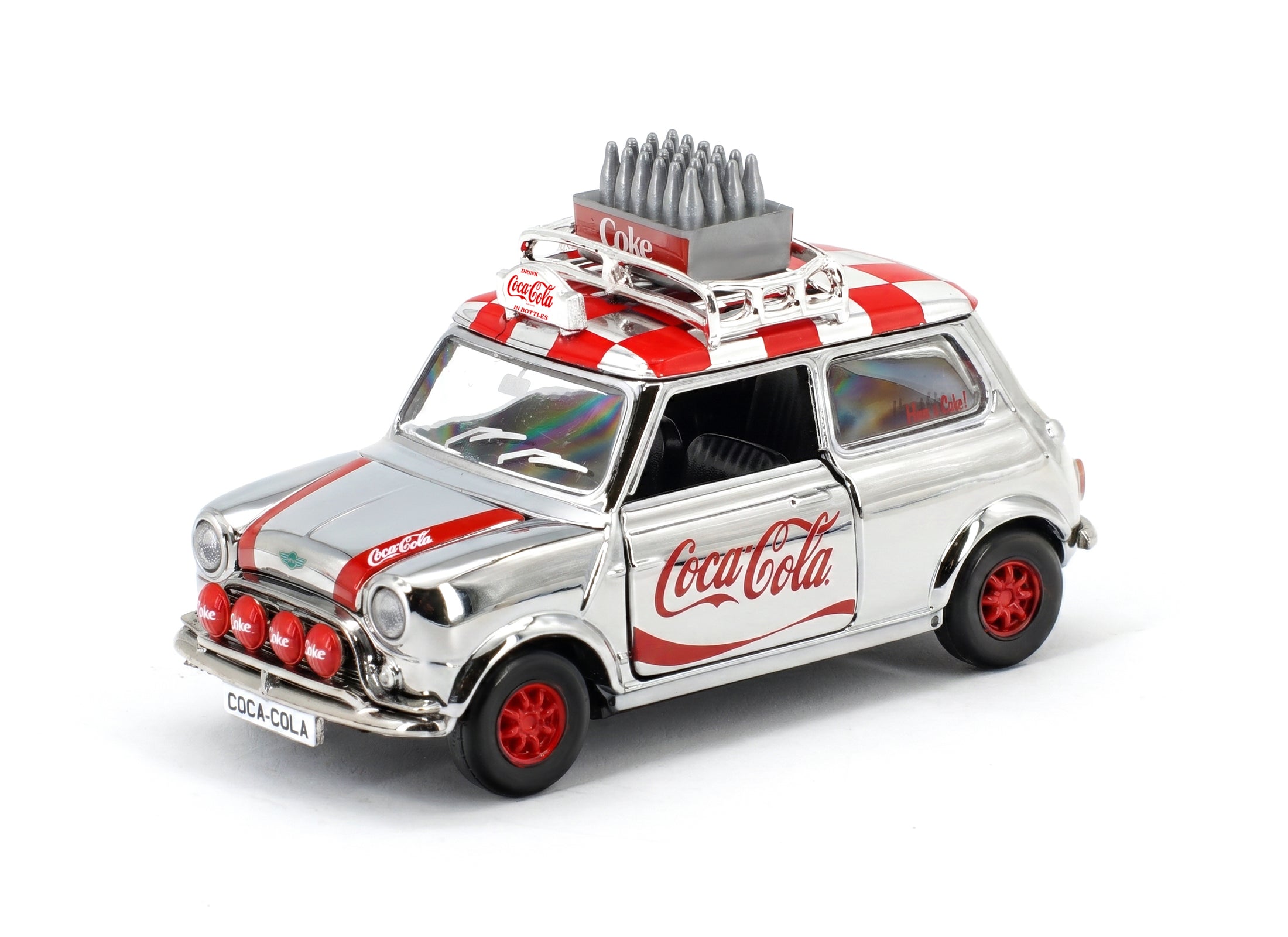 Tiny City Die-cast Model Car - 1/50 Mini Cooper X Coca-Cola(Siver) #COKE126